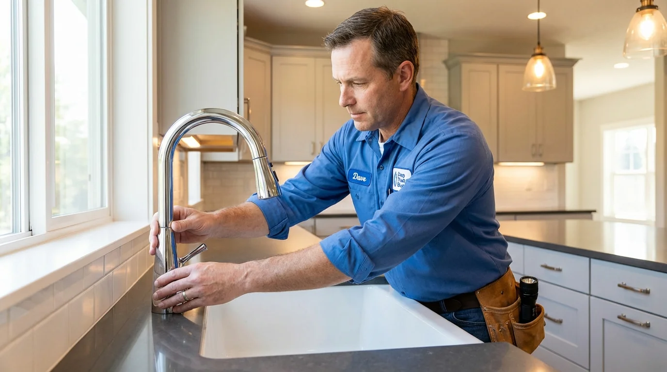 Kitchen faucet installation by Johns Plumbing LLC in Pleasant Ridge