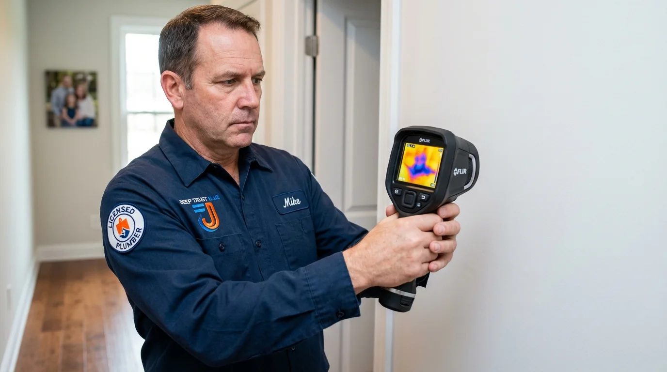 Thermal imaging leak detection by Johns Plumbing LLC in Pleasant Ridge